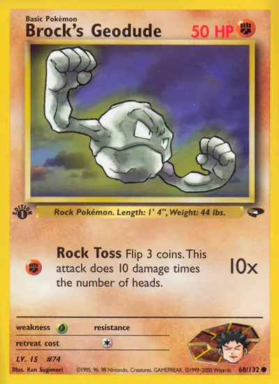 Image de la carte Pokemon Brock's Geodude (Édition 1) 68/132