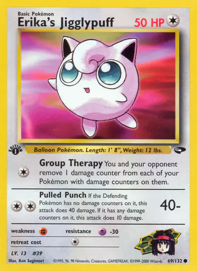 Image de la carte Pokemon Erika's Jigglypuff (Édition 1) 69/132