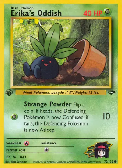Image de la carte Pokemon Erika's Oddish (Édition 1) 70/132