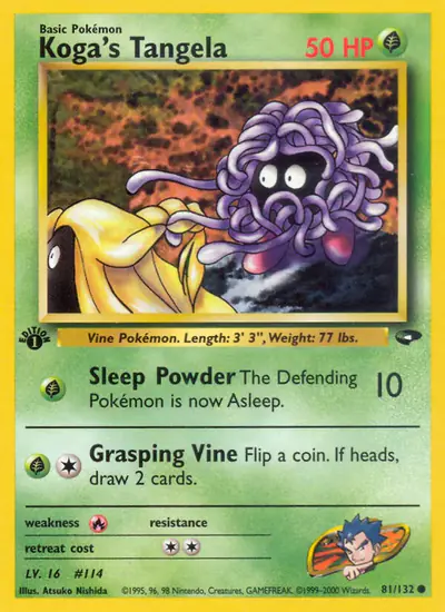 Image de la carte Pokemon Koga's Tangela (Édition 1) 81/132