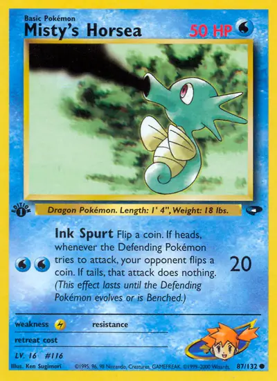 Image de la carte Pokemon Misty's Horsea (Édition 1) 87/132