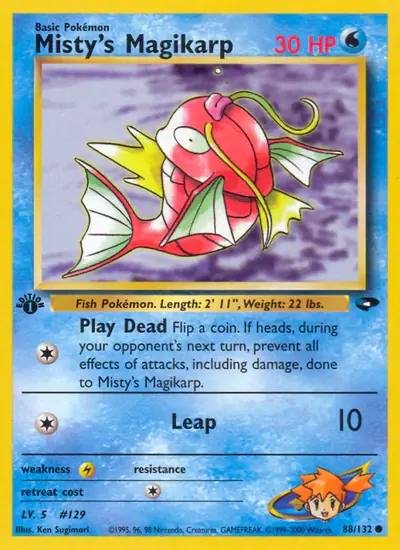 Image de la carte Pokemon Misty's Magikarp (Édition 1) 88/132