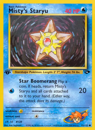 Image de la carte Pokemon Misty's Staryu (Édition 1) 92/132