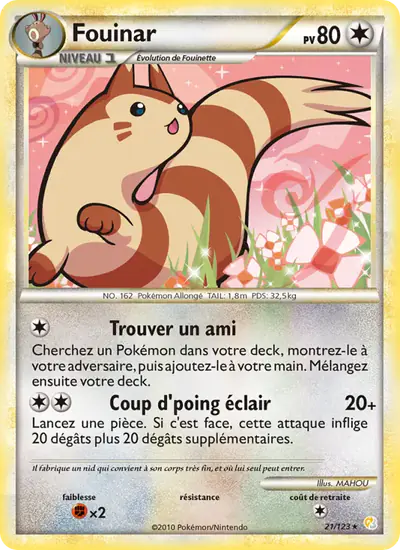 Image de la carte Pokemon Fouinar 21/123