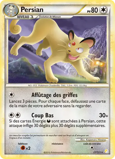 Image de la carte Pokemon Persian 27/123