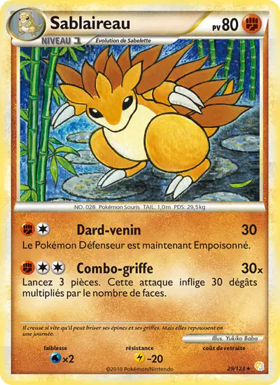 Image de la carte Pokemon Sablaireau 29/123
