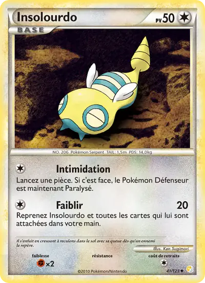 Image de la carte Pokemon Insolourdo 41/123