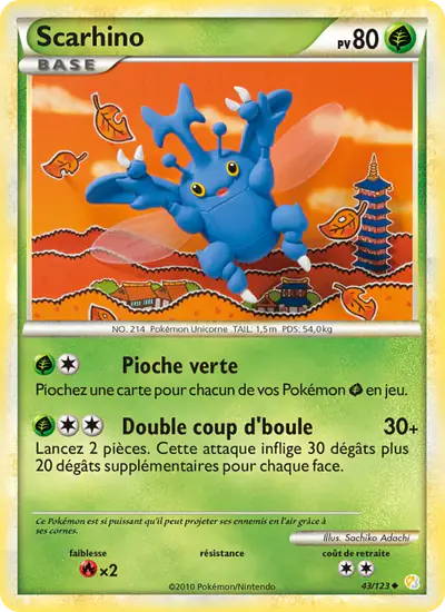 Image de la carte Pokemon Scarhino 43/123