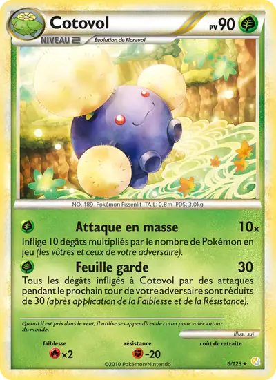 Image de la carte Pokemon Cotovol 6/123