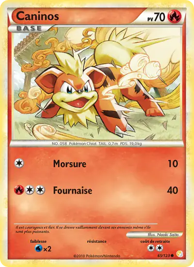 Image de la carte Pokemon Caninos 65/123