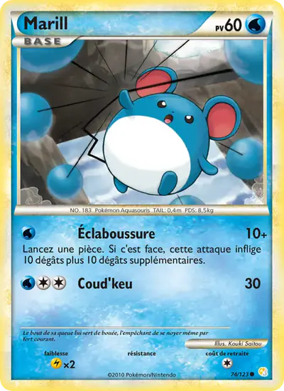 Image de la carte Pokemon Marill 74/123