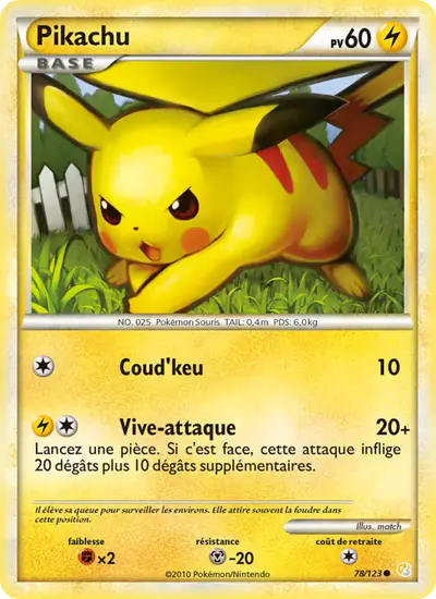 Image de la carte Pokemon Pikachu 78/123