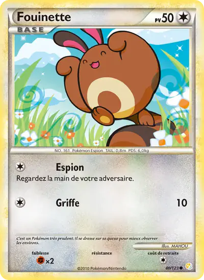 Image de la carte Pokemon Fouinette 80/123