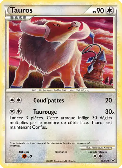 Image de la carte Pokemon Tauros 41/95