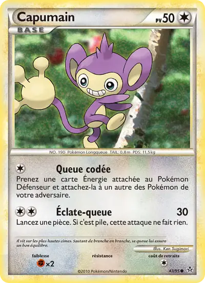 Image de la carte Pokemon Capumain 43/95