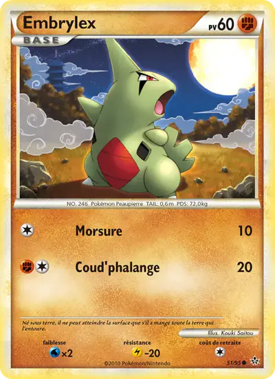 Image de la carte Pokemon Embrylex 51/95