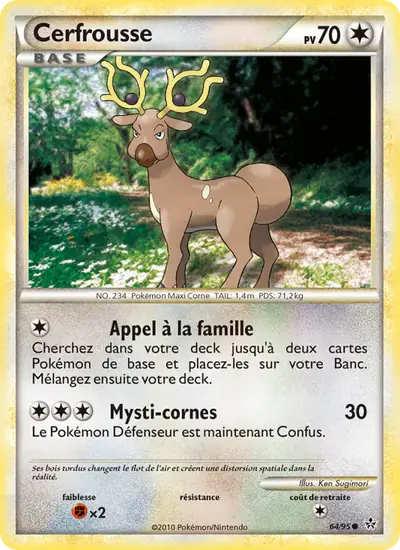 Image de la carte Pokemon Cerfrousse 64/95