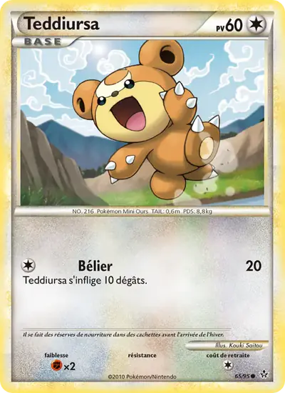 Image de la carte Pokemon Teddiursa 65/95