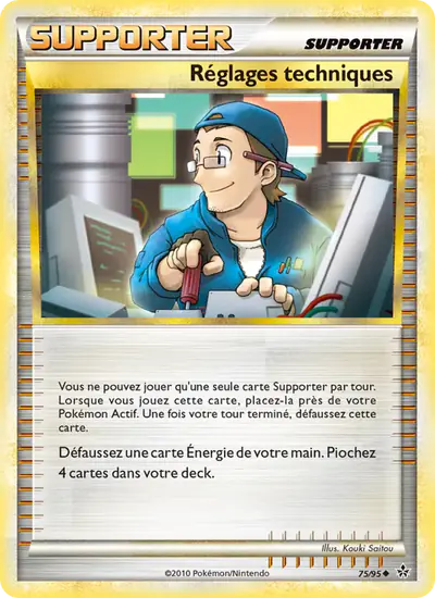 Image de la carte Pokemon Réglages techniques 75/95