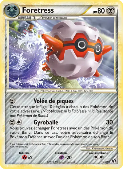 Image de la carte Pokemon Foretress 13/90