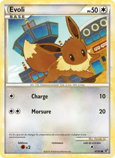 Image de la carte Pokemon Évoli 47/90