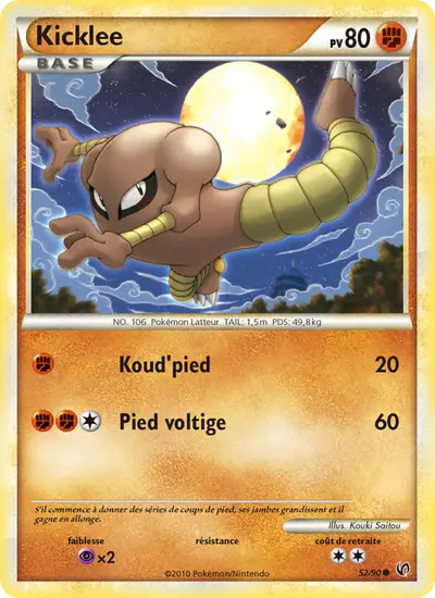 Image de la carte Pokemon Kicklee 52/90