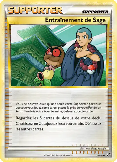 Image de la carte Pokemon Entraînement de Sage 77/90