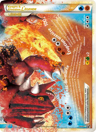 Image de la carte Pokemon Kyogre & Groudon LÉGENDE 88/90
