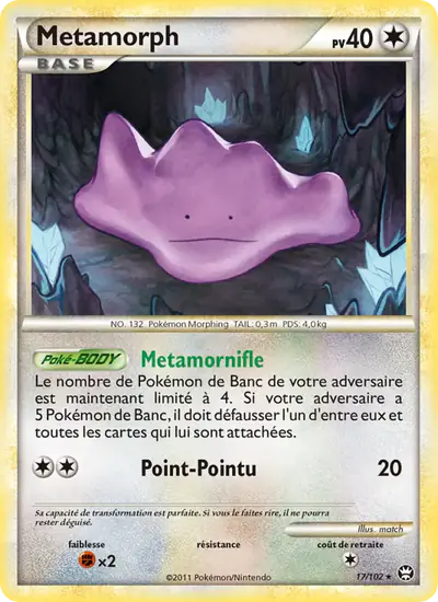 Image de la carte Pokemon Metamorph 17/102