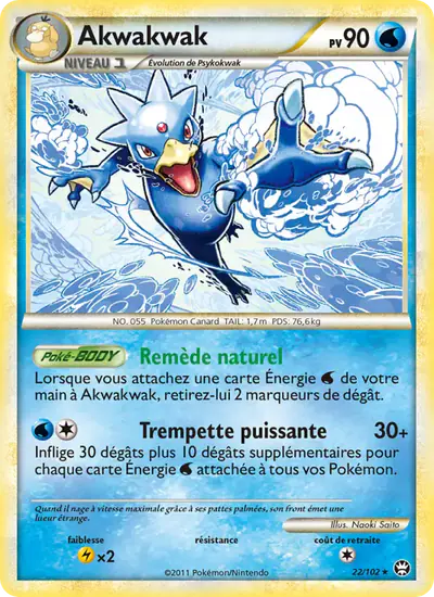 Image de la carte Pokemon Akwakwak 22/102