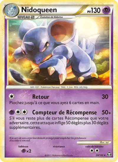 Image de la carte Pokemon Nidoqueen 28/102