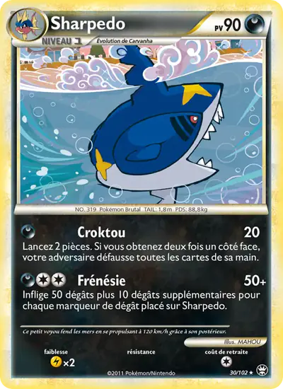 Image de la carte Pokemon Sharpedo 30/102