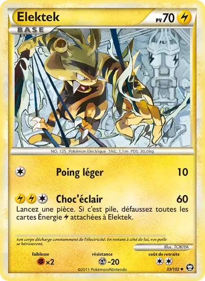 Image de la carte Pokemon Élektek 33/102