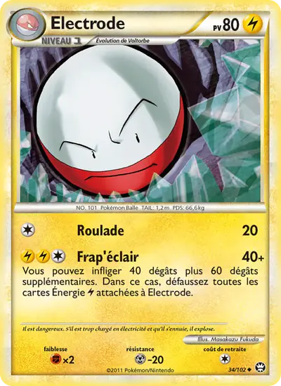 Image de la carte Pokemon Electrode 34/102