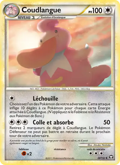 Image de la carte Pokemon Coudlangue 38/102