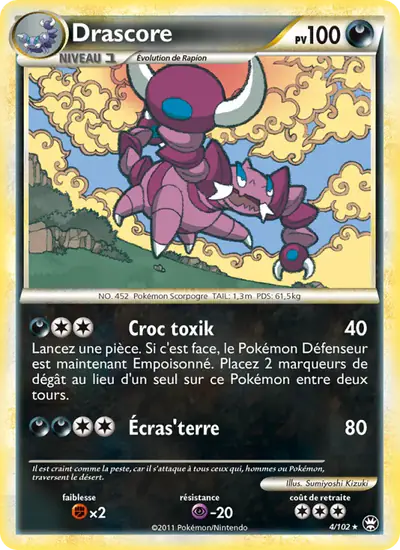 Image de la carte Pokemon Drascore 4/102