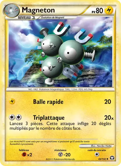 Image de la carte Pokemon Magnéton 43/102