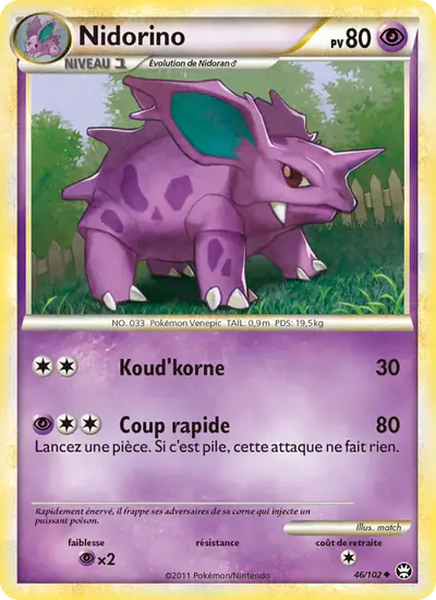 Image de la carte Pokemon Nidorino 46/102