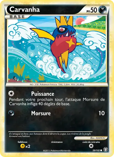 Image de la carte Pokemon Carvanha 59/102