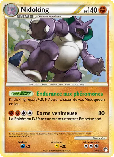 Image de la carte Pokemon Nidoking 6/102