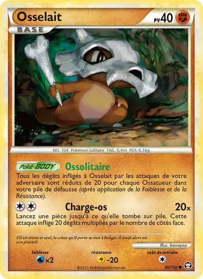 Image de la carte Pokemon Osselait 60/102
