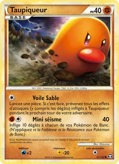 Image de la carte Pokemon Taupiqueur 61/102