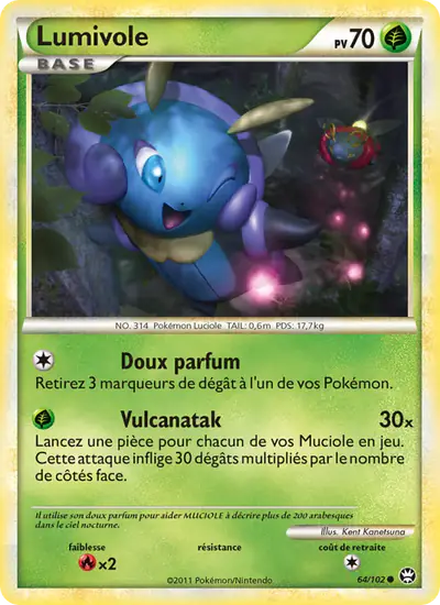 Image de la carte Pokemon Lumivole 64/102