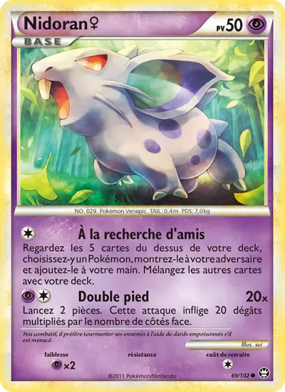 Image de la carte Pokemon Nidoran ♀ 69/102