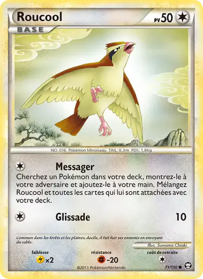 Image de la carte Pokemon Roucool 71/102
