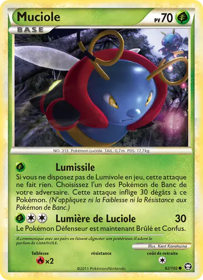 Image de la carte Pokemon Muciole 82/102
