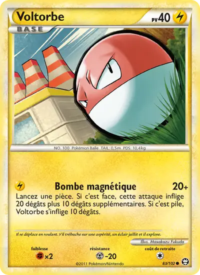Image de la carte Pokemon Voltorbe 83/102