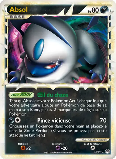 Image de la carte Pokemon Absol 91/102
