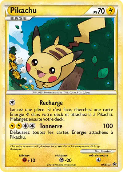 Image de la carte Pokemon Pikachu HGSS03/25