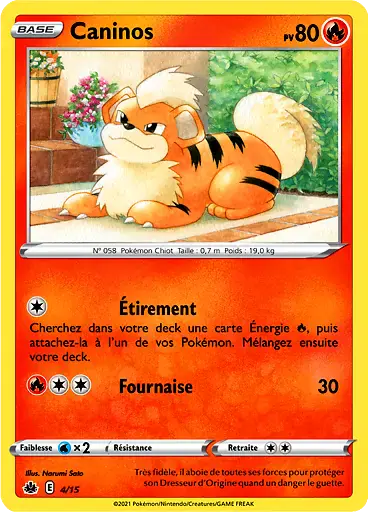 Image de la carte Pokemon Caninos 4/15